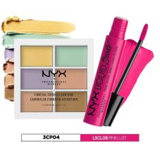 Nơi Bán Bộ sản phẩm kem che khuyết điểm, tạo khối NYX Professional Makeup Conceal Correct Contour Palette 3CP04 và son kem lì hồng tím LSCL08 Pink Lust