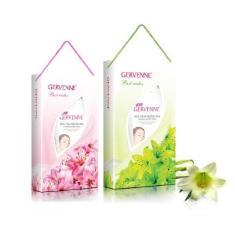 Combo Gervenne 5 gồm: 01 hộp quà Sữa tắm trắng da hương hoa lily xanh 900gr + 01 hộp quà...