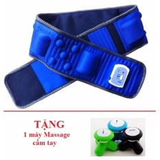 Đai massage tan mỡ bụng Vibroaction X5 + Tặng 1 máy Massage cầm tay