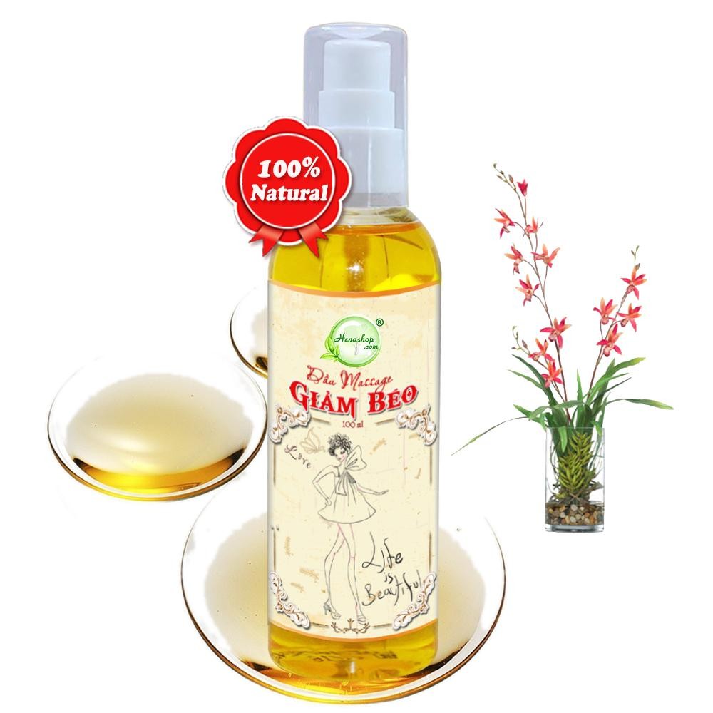 Dầu Massage Giảm Béo đánh tan mỡ bụng đùi hiệu quả 100ml - Henashop