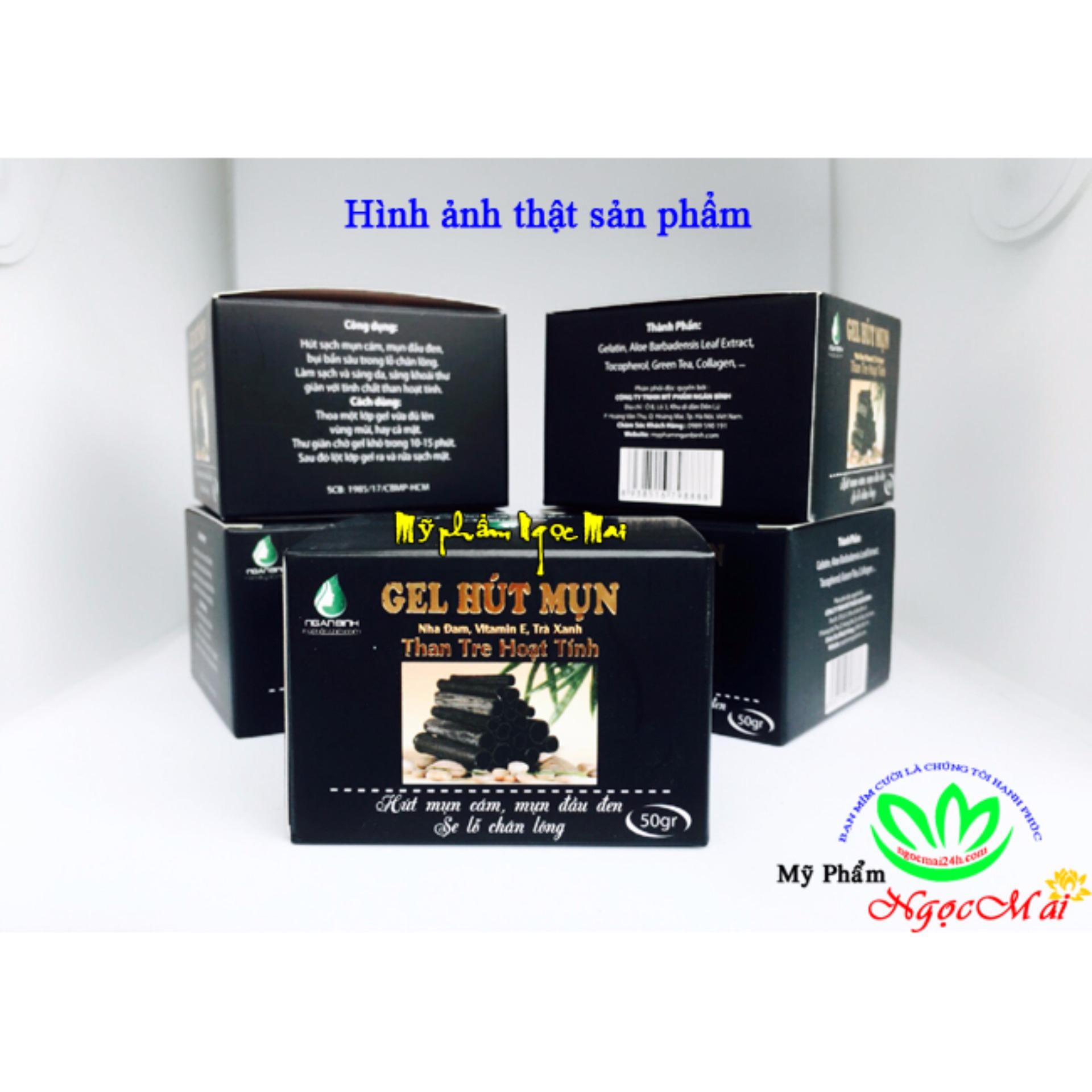 Gel hút mụn và làm se khít lỗ chân lông than tre hoạt tính Ngân Bình