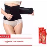 Gen nịt bụng giảm mỡ màu đen tặng kèm kem tan mỡ