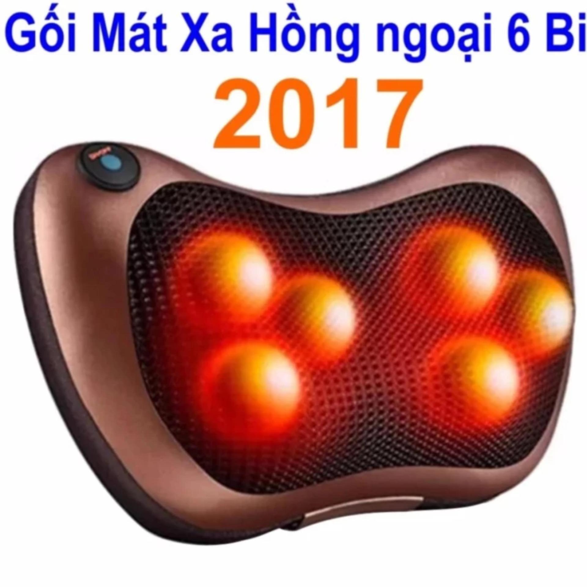 Gối mát-xa hồng ngoại 6 bi