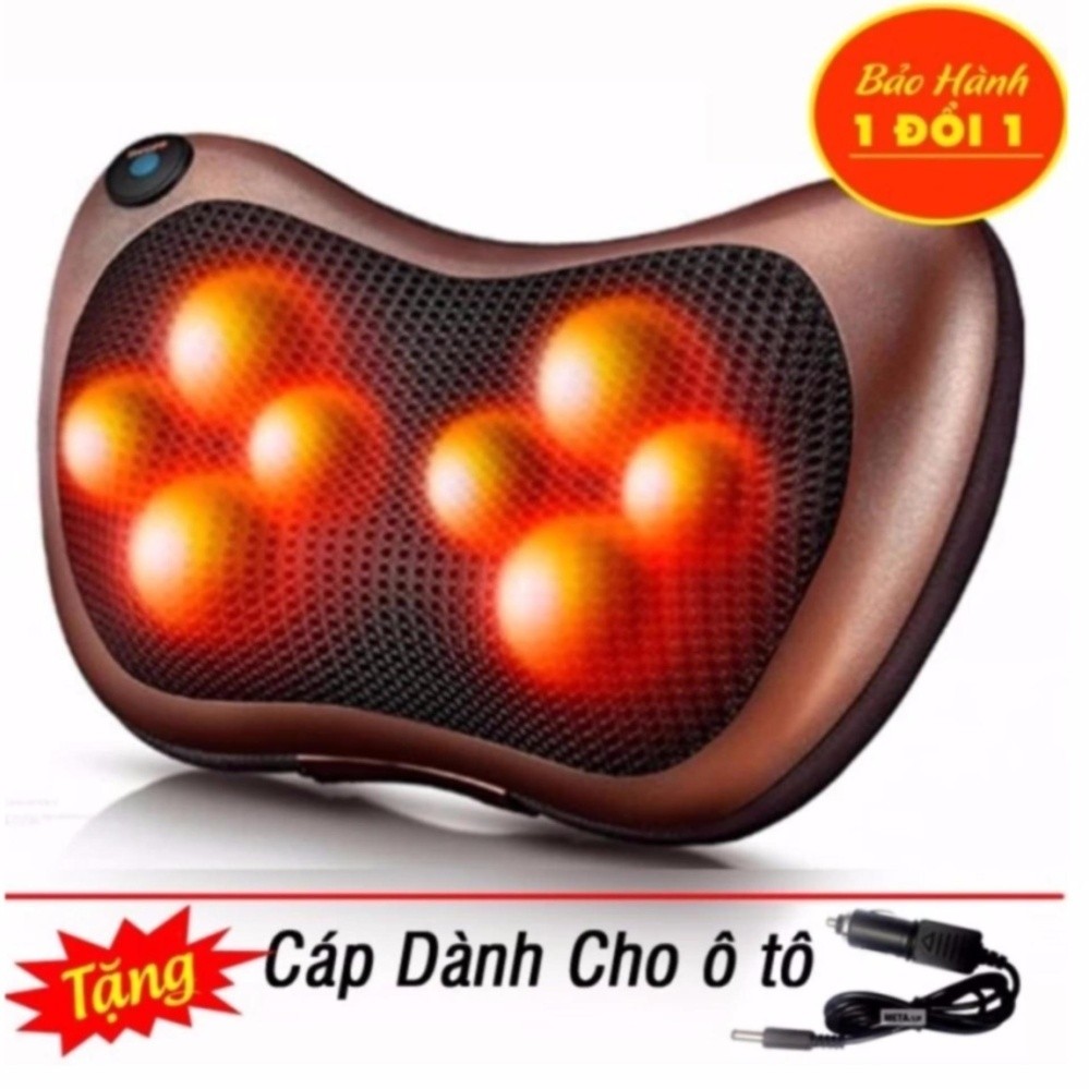 Gối mát xa hồng ngoại đa năng 8 bi đảo chiều