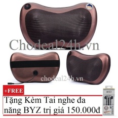 Gối mát-xa hồng ngoại Massage Pillow cho deal 24h+Tặng Tai nghe BYZ S389 (đen)