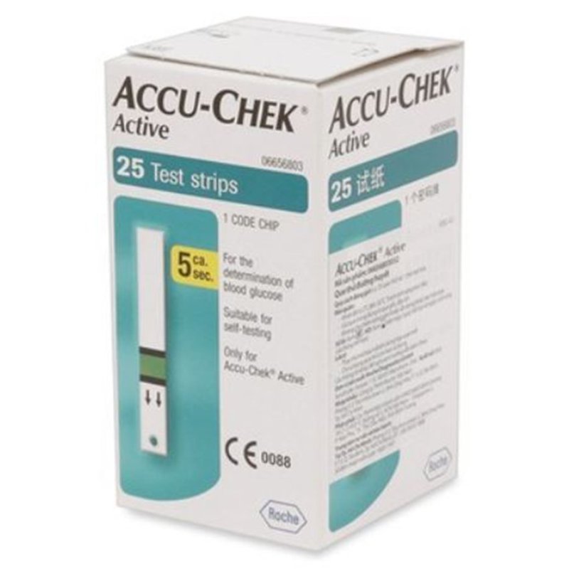 Nơi bán Hộp 25 que thử đường huyết Accu-check Active