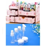 Kệ mỹ phẩm 3 tầng 2 ngăn hoa văn+ Tặng bộ chiết mỹ phẩm 7 món