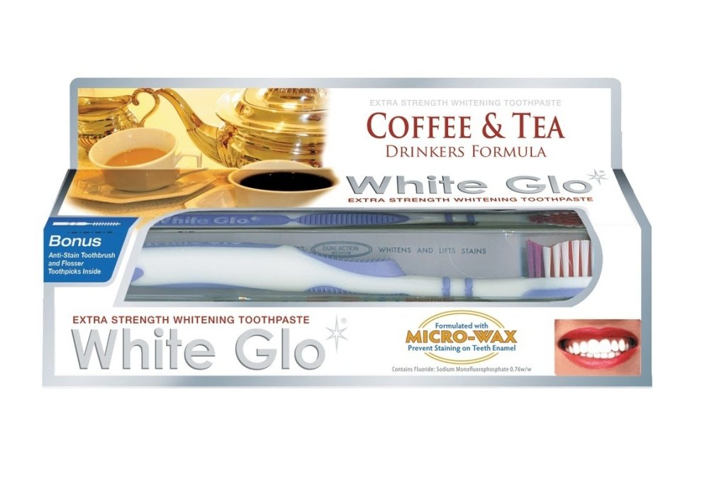 Kem đánh răng dành cho người uống trà cà phê White Glo Coffee & Tea Drinkers Fomula 150g kèm bàn chải White Glo