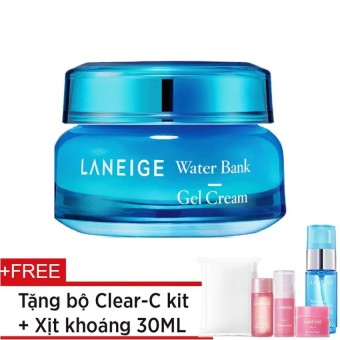 Kem dưỡng ẩm dạng gel Laneige Water Bank Gel Cream 50ml + Tặng bộ dưỡng Clear-C Trial Kit 4 món...