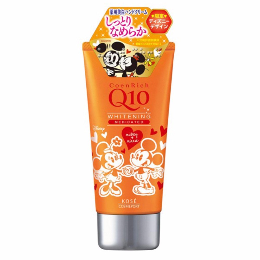 Kem dưỡng da tay dành cho mọi loại da Kose ConeRich Q10 Whitening Medicated Mickey+Minnie 80g
