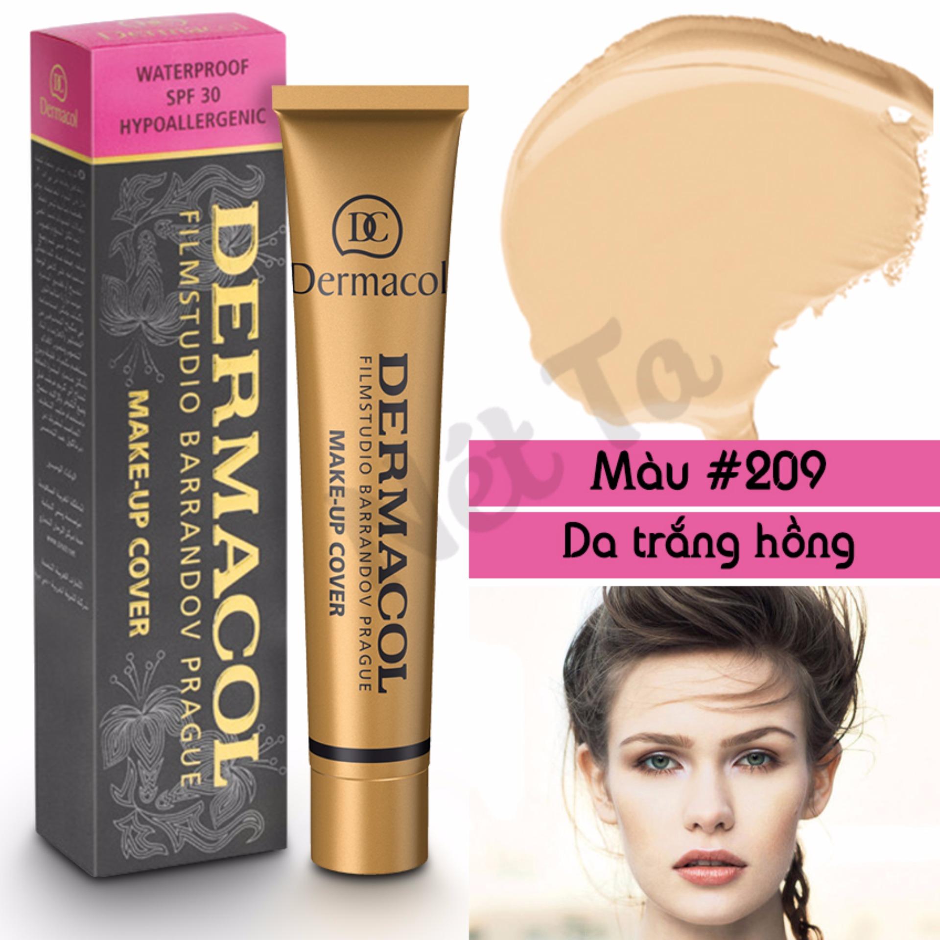 Kem nền Dermacol Make-Up Cover 30g màu 209 - Tông da trắng hồng