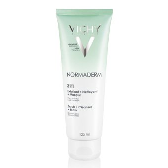 Kem tẩy tế bào chết 3 tác dụng Vichy Normaderm 3in 1 Scrub + Cleanser + Mask 125ml  