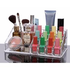 Nơi Bán Khay đựng mỹ phẩm 16 ngăn Cosmetic Organizer 1107-2 tặng kèm khay làm đá nhựa dẻo cao cấp