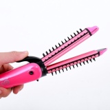 Lược điện tạo kiểu tóc 3 in 1 xoăn-là-dập xù + Tặng 1 massage trị mụn đầu đen