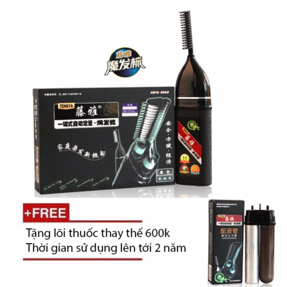Lược nhuộm tóc phủ bạc thông minh Tengya công nghệ mới 2018 + Khuyến mãi lõi thuốc