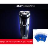 Máy cạo râu 3 lưỡi FLYCO FS 373 cạo sạch, lưỡi cạo tự mài, chống nước bền bỉ kèm 3 lưỡi cạo dự phòng thay thế