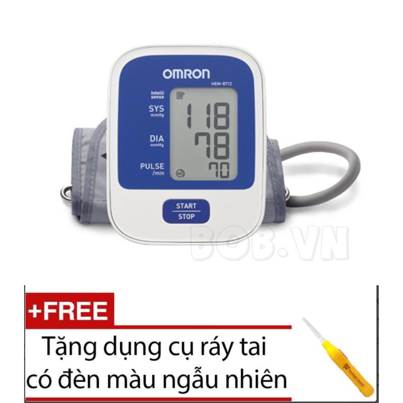 Nơi bán Máy đo huyết áp bắp tay tự động Omron HEM - 8712 + Tặng đèn soi lấy ráy tai
