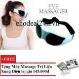 Máy Massage mắt healthy eyes + Tặng Máy mát-xa xung điện trị liệu SYK 208 4 miếng dán (Trắng)