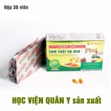 [HCM]Nano Curcumin Tam thất xạ đen Plus HVQY hỗ trợ dạ dày hoá trị xạ trị hộp 30 Viên