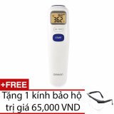 Nhiệt kế đo trán Omron MC-720 (Trắng) + Tặng 1 kính bảo hộ