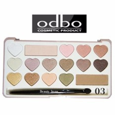 Set phấn mắt trái tim siêu dễ thương Odbo Eyeshadow & Highlight Palette Số 03 - Mã #01