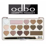 Set phấn mắt trái tim siêu dễ thương Odbo Eyeshadow & Highlight Palette Số 04 - Mã N0.1