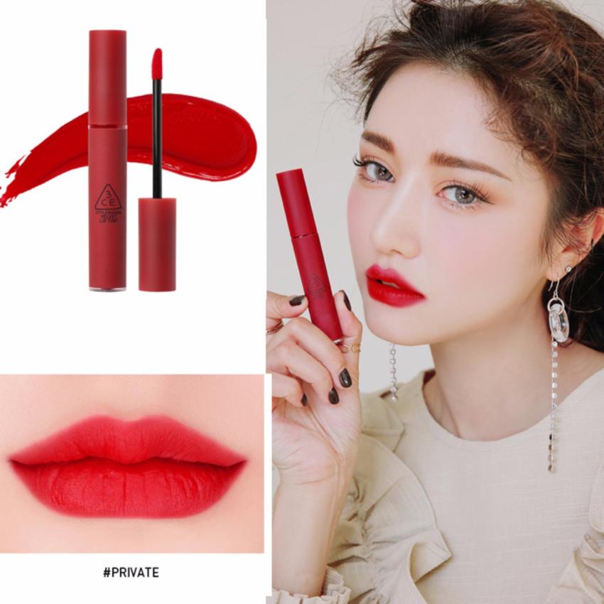Son kem lì 3ce velvet lip tint #private - tone đỏ lạnh