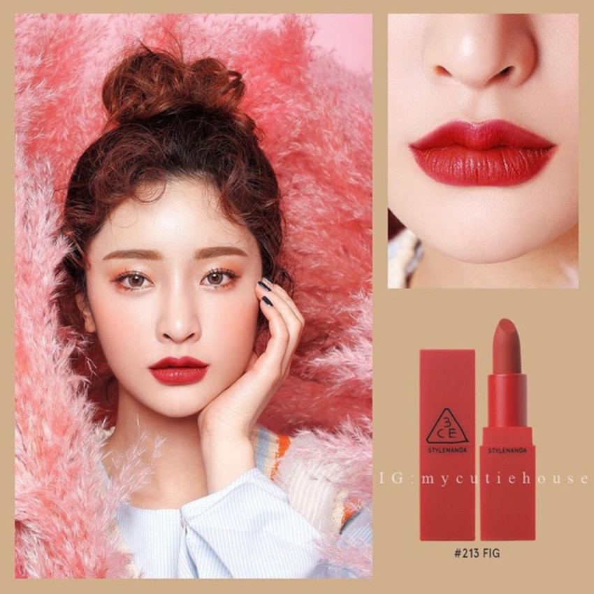 Son lì 3ce red recipe matte lip color #213 fig