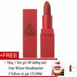 [HCM]Son Lì 3ce Red Recipe Matte Lip Color #213 Fig (đỏ hồng lì) + Tặng 1 Son gió Mĩ dưỡng môi Fran Wilson Moodmatcher # Yellow