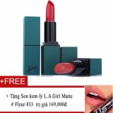 Son lì bbia last lipstick #10 unique red + tặng son kem lỳ l.a girl matte # fleur 833