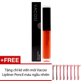 Son lì dạng kem Vacosi Matte Lip Natural Studio 7ml No.15 Shine Orange + Tặng chì kẻ viền môi Vacosi Lipliner Pencil màu sắc ngẫu nhiên
