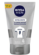 Sữa rửa mặt giúp sáng da và kiểm soát nhờn NIVEA Men Extra White Oil Control Mud Foam 100g tốt nhất
