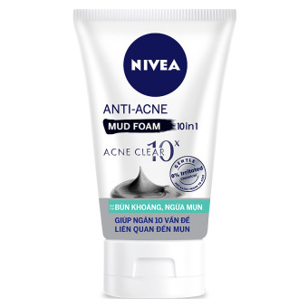 Sữa rửa mặt NIVEA bùn khoáng ngăn ngừa mụn 100g  