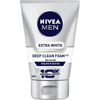 Sữa rửa mặt sáng da 10 trong 1 NIVEA Men 10in1 10X Whitening Effect Face Wash 100g  