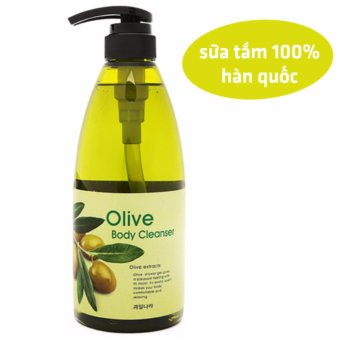 Sữa tắm dưỡng da mềm mịn tinh chất ô liu Welcos Olive Body Cleanse Hàn Quốc 740ml - Hàng Chính...