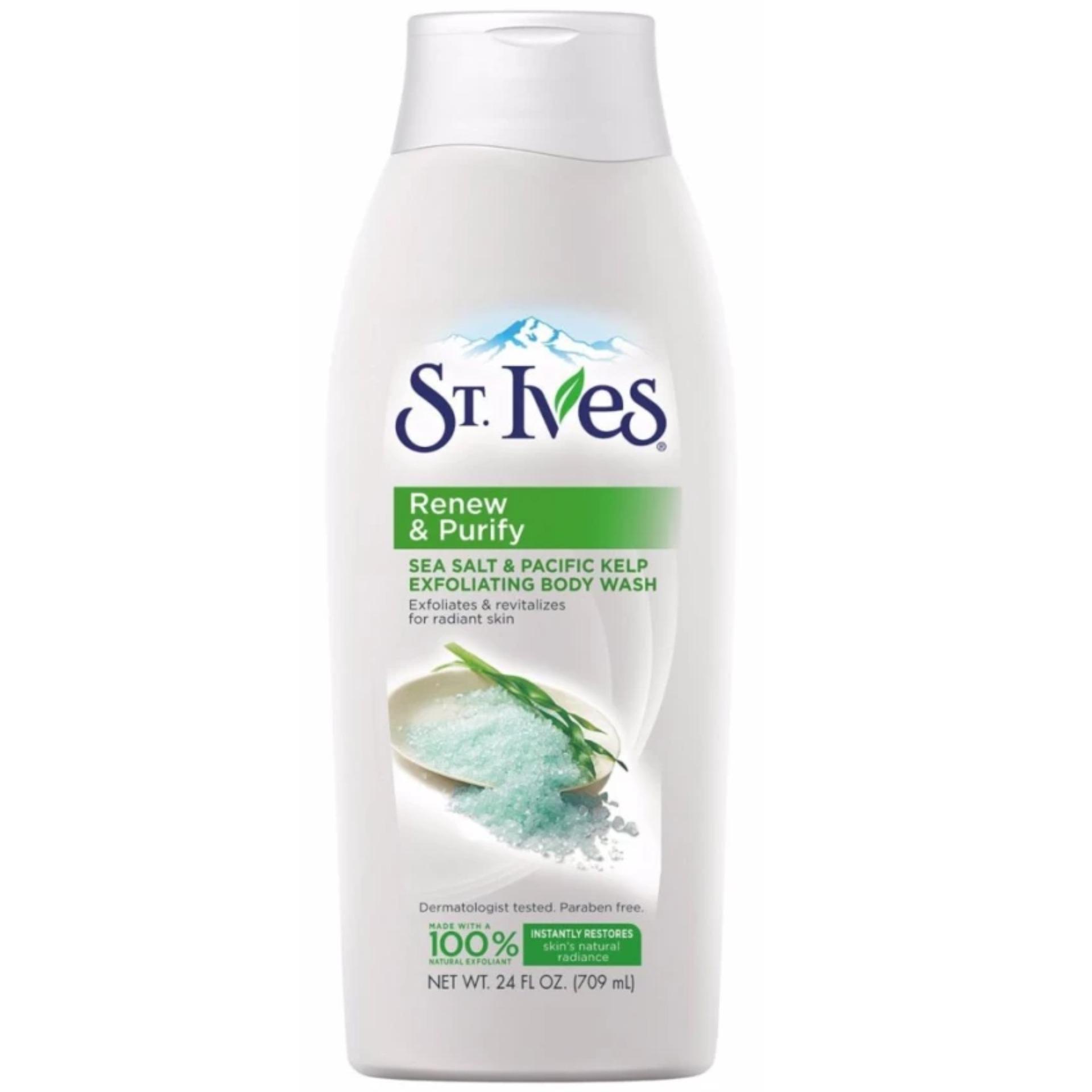 Sữa tắm muối biển st. ives purifying sea salt body wash 709ml