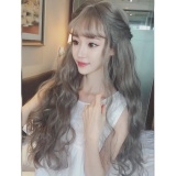 Tóc bạch kim xoăn mái thưa mhs35
