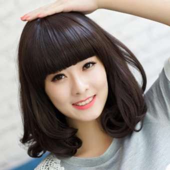 Tóc giả nữ Hàn Quốc cao cấp có da đầu - TG68 ( MÀU NÂU)