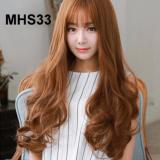 Tóc gỉa xoăn lọn mái thưa nâu vàng TG33