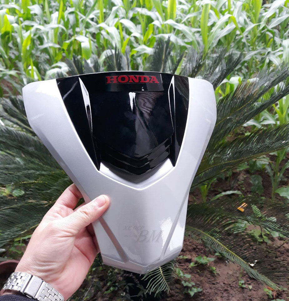 Mặt nạ 2 tầng wave 110 màu bạc
