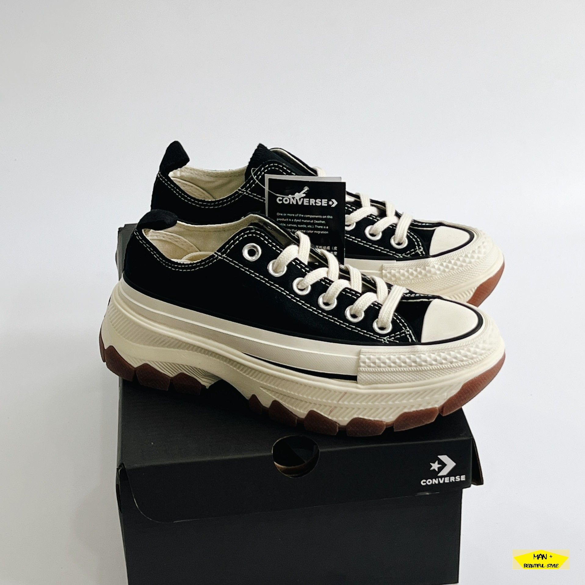 Giày Converse all star 100 trekwave low black, giày CV cổ thấp màu đen dành cho nữ hot 2023,freeship