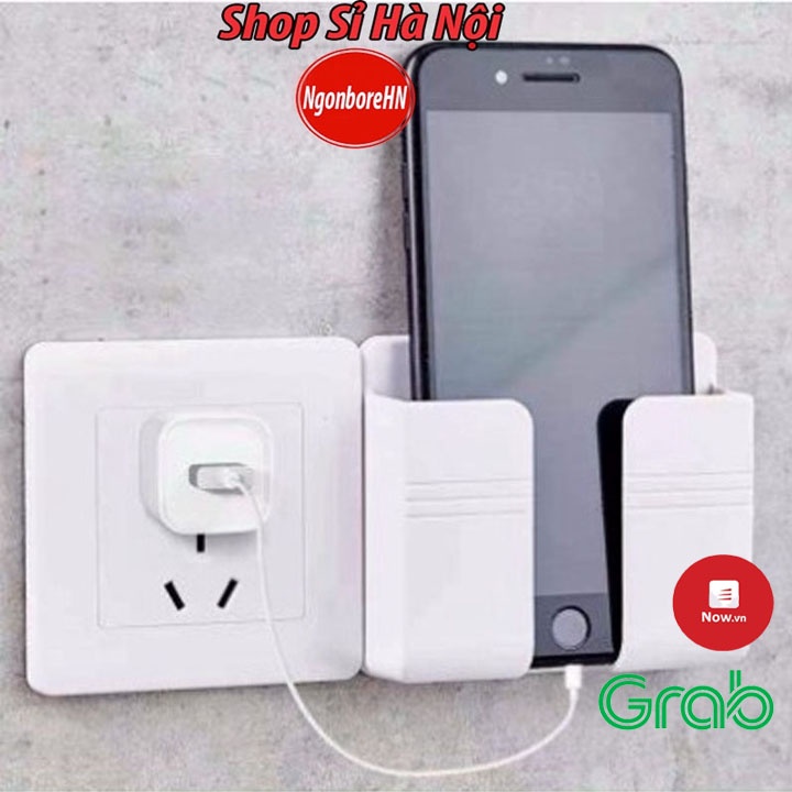 Kệ gắn tường để điện thoại khi sạc có khe hở tiện lợi, để đồ dùng, remote gd104