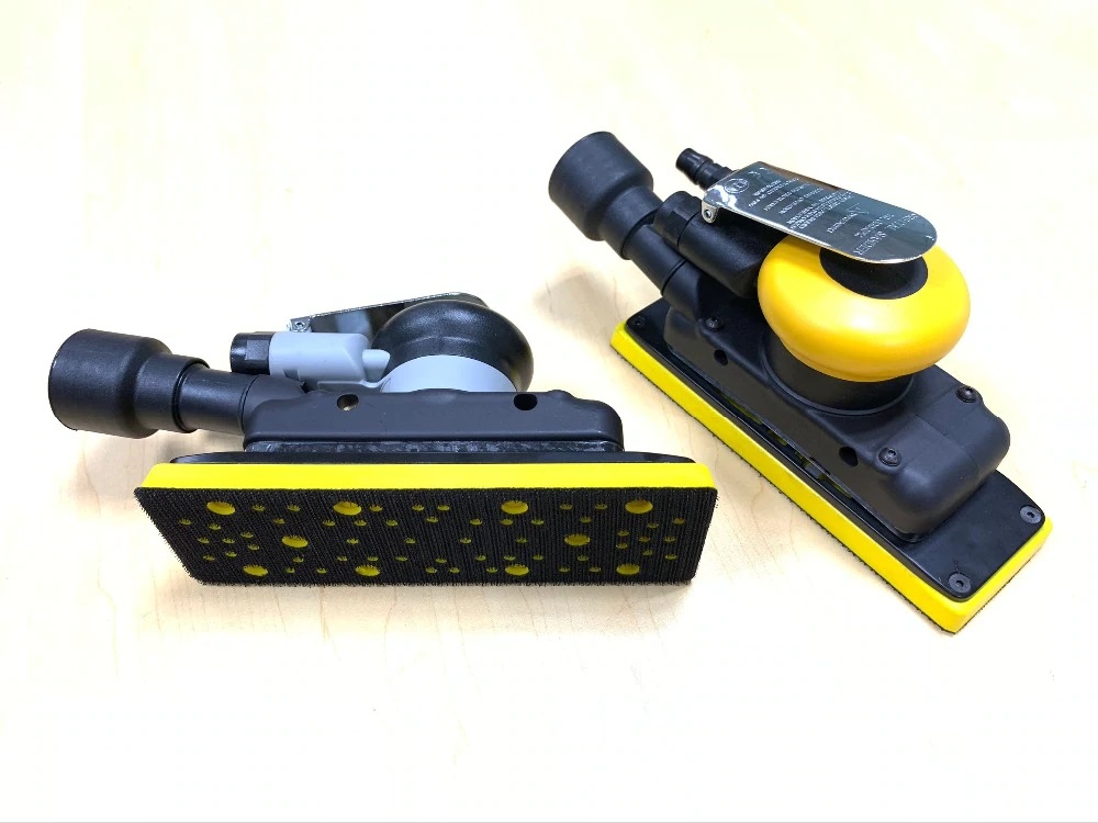 Máy chà nhám chữ nhật 70x198mm tự hút bụi vào túi, máy chà nhám vuông chạy hơi NHAPHAPHOISONOTO_422