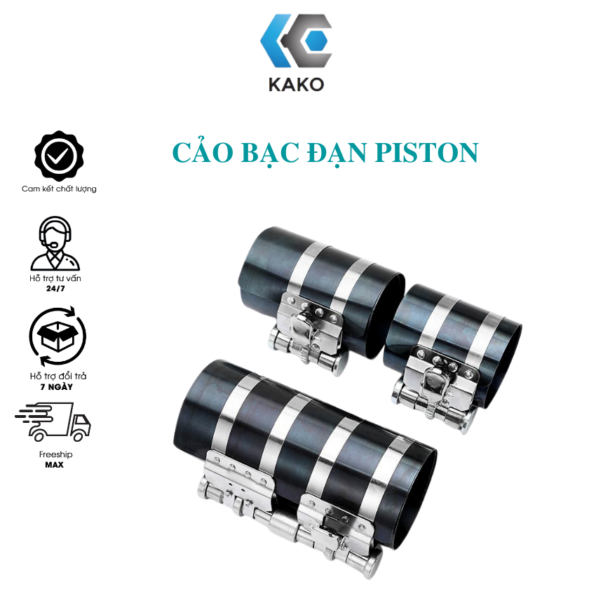 Cảo vô bạc Piston KAKO, cổ dê vô bạc, vòng nén xéc-măng .