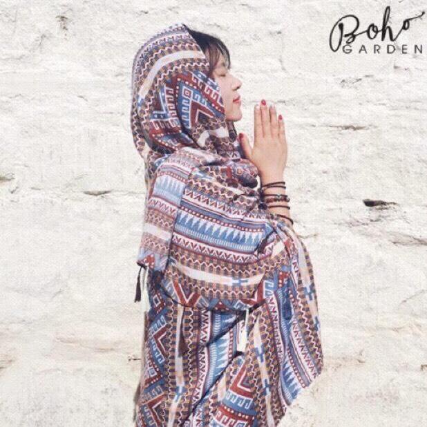 Khăn Choàng Thổ Cẩm Vintage Aztec