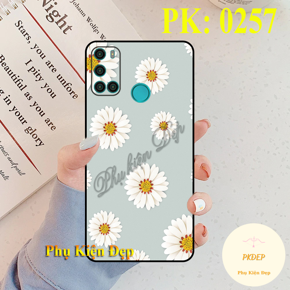 Ốp lưng Vsmart Joy 4 dẻo đen in hình Hoa Cúc Họa Mi Hot trend