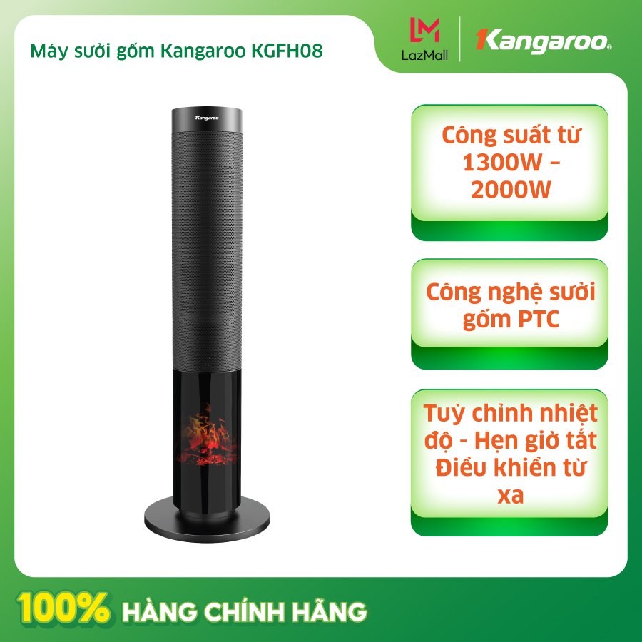 Máy sưởi gốm Kangaroo KGFH08 - Hàng chính hãng