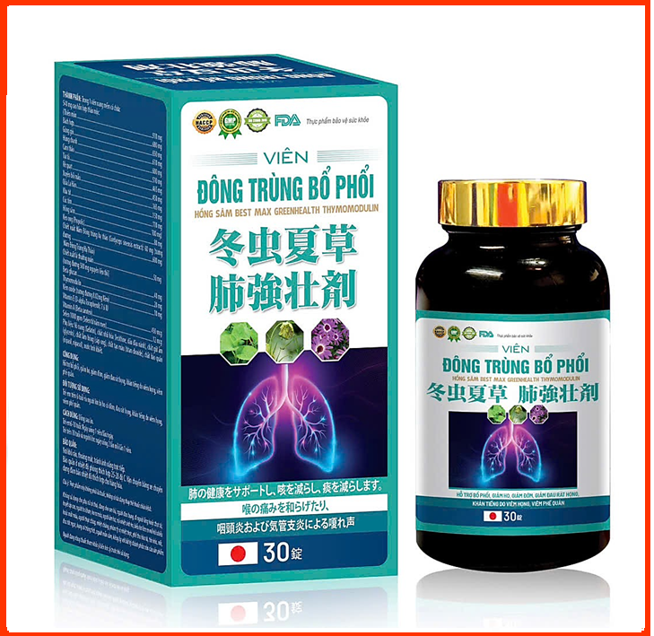 COMBO 2 HỘP Viên Uống Bổ phổi  Thành phần hoàn toàn Thảo Dược Xuyên Tâm Liên, Tỏi Đen , Kim Ngân Hoa, Bạch Chỉ  -, giảm ho , giảm đườm , giảm đau họng ,kháng khuẩn, kích thích miễn dịch , bảo vệ gan,- Hộp 30 Viên