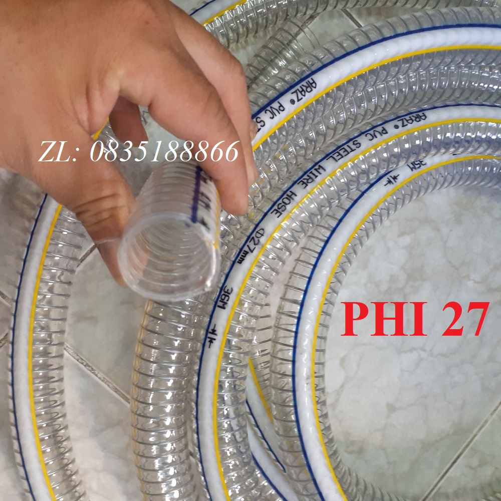 Ống nhựa mềm pvc lõi thép phi 27 mm