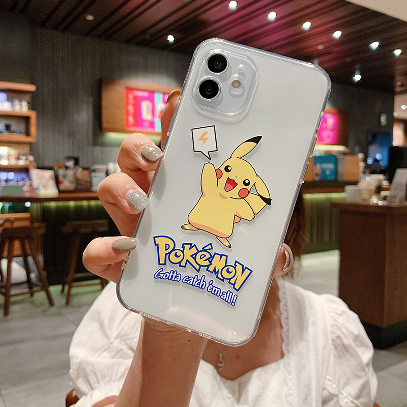 Ốp lưng iphone hình Pikachu dễ thương, bảo vệ camera